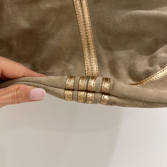Vanessa Bruno vintage suede and rose gold bag - Picture 5 of 7